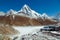 View of Mount Pumori and Kala Patthar from Gorak Shep, Everest Base Camp trek, Nepal