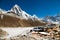 View of Mount Pumori and Kala Patthar from Gorak Shep, Everest Base Camp trek, Nepal
