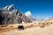 View of Mount Taboche and Cholatse in Himalayas, Nepal.