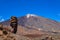 View of Mount Teide and Finger of God rock Roque Cinchado,Tenerife, Canary Islands, Spain - Image