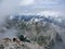 View from mountain Alpspitze in Garmisch-Partenkirchen, Bavaria, Germany