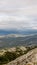 View from the mountain Biokovo. Mountain landscape with low clouds. 16 on 9. Croatia