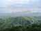 View from the mountain, cloudy and foggy hill in Turda, Transsylvania, Romania