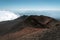 The view from mountain Etna volcano in Sicily, Italy. The biggest active volcano in Europe