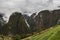 View of the mountain gorge in the city of the Incas