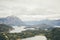 View of mountain lakes in, Bariloche Argentina