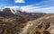 View of mountain landscapes and road to rock village Kandovan. Iran