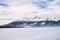 View of mountain peaks and snow in winter time, High Tatras