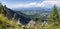 View from mountain Petzen to valley Drau in Carinthia