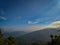 The view of mountain range in the background from Mount Angsi, Negeri Sembilan, Malaysia. Hiking and trekking image.