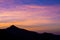 View of mountain siluate on twilight sky after sunset