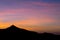 View of mountain siluate on twilight sky after sunset