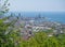 View from the mountain to the modern city. Beautiful cityscape. Batumi from above