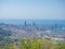 View from the mountain to the modern city. cityscape. Batumi from above. City by the sea