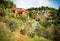 View of mountain village, Baltessiniko in Arcadia, Peloponnese,