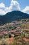 View of mountain village, Valtessiniko in Arcadia, Peloponnese, Greece.