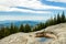 View from the mountain Written Stone on the mountain landscape of the Carpathians