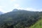 A view of a mountainous area with the morning mist.