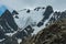 View of the mountainous landscape and scenery near Alakol lake, a popular hiking destination for tourists near Karakol, Kyrgyzstan