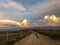 View of the mountains across the horizon near Carrancas City in Brazil