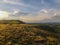 View of the mountains across the horizon near Carrancas City in Brazil