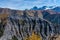 View of the mountains around Alpe d`Huez in the french Alps, France