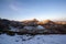 View of mountains landscape. Enol mountain lake, Covadonga, National Park of Picos de Europa, Spain