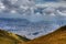 A view from the mountains looking down on the city of Quito, Ecuador