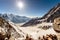 View of the mountains from Peak Sella, Central Caucasus.