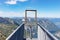 View of the mountains through the picture frame. Viewing platform Five Fingers. Dachstein-Krippenstein. Austria