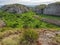 View at the mountains Pungo Andongo, Pedras Negras black stones, huge geologic rock elements