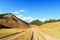 View in Mountains and road in Tusheti region. Georgia