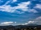 the view of mountains and sky in the sunny day, background sky and cloud