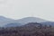 View of the mountains surrounding the city of Hobart