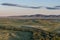 The view from the mountains to the steppe and the traditional Asian cemetery.