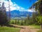 A view of the mountains on the way to Gubalowka in Poland. Beautiful landscape