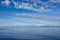 A view of mountains of the Wrangell National Park outside of Hubbard Glacier Alaska from a cruise ship