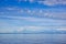 A view of mountains of the Wrangell National Park outside of Hubbard Glacier Alaska from a cruise ship