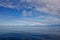 A view of mountains of the Wrangell National Park outside of Hubbard Glacier Alaska from a cruise ship