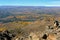 View from mountaintop on autumn forest