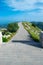 View from moutain top of Jezerski, where the mausoleum of Njegos is located. Lovcen National Park. Montenegro. Summer blue