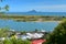 View of Moutohora Island in the distant from Puketapu Lookout at Whakatane town in New Zealand