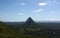 View on Mt Coonowrin and Mt Beerwah at Glass House Mountains