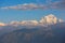 View of Mt. Dhaulagiri 8,172m. at Sunrise from Poon Hill, Nepal.