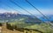 View from Mt. Stanserhorn in Switzerland in spring