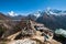 View of Mt. Thamserku, Kangteka and Ama Dablam from Mongla, Nepal