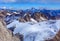 View from Mt. Titlis in the Swiss Alps in winter