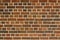 View of a multi hued reddish brown vintage brick wall texture