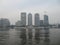 View of multi-storey houses in the center of Cairo from the Nile