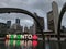 View of the Multicolour Toronto Sign in Nathan Phillips Square.